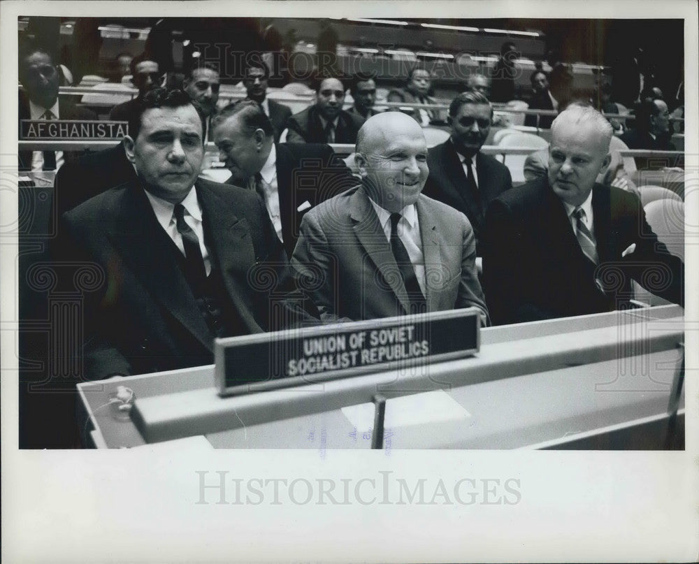 1962, Delegation of the Soviet Union is A.A. Gromyko, V.S. Semenov an - Historic Images