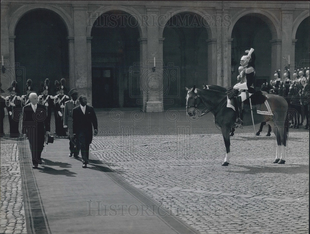 1962 President of Senegal Leopold Senghor and Italian President Segn - Historic Images