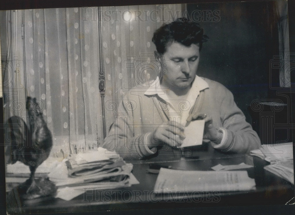 Press Photo Pierre Poujade leader and founder of the U.D.C.A. - Historic Images