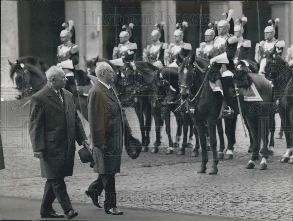 1967 Press Photo President Nikolai Podgorny &amp; President Giuseppe Saragat-Historic Images