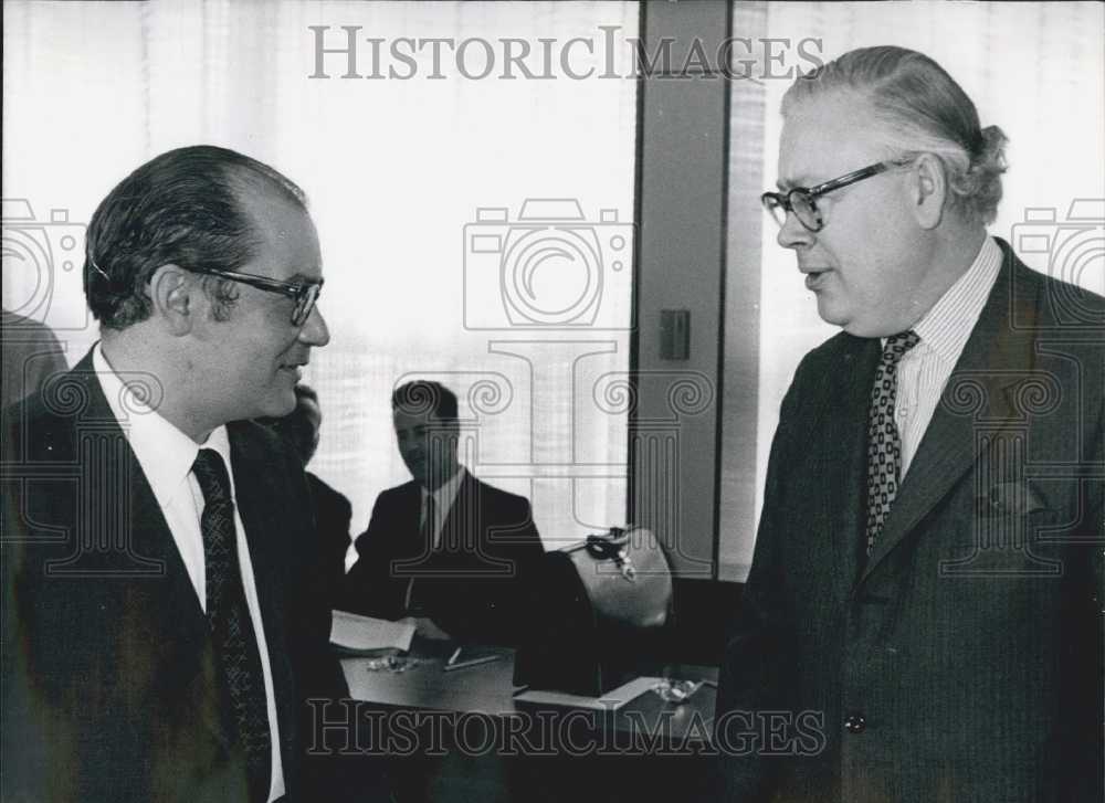 1971 Common Market Pres.Malfati &amp; Geoffrey Rippon, Brussels, Belgium - Historic Images