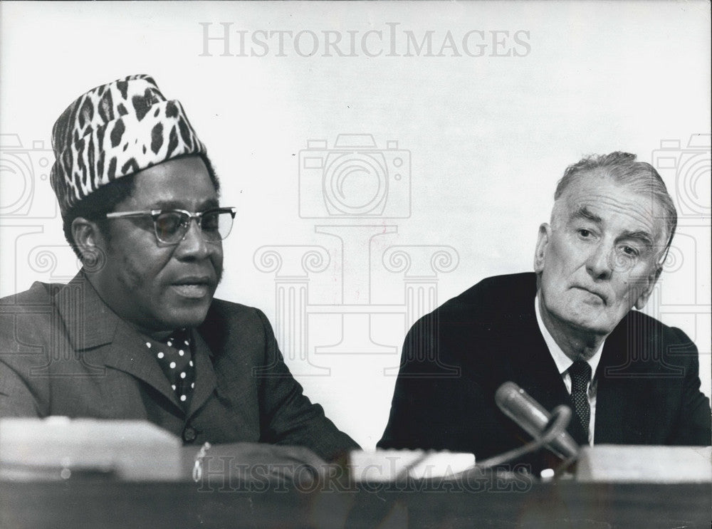 1973 ILO General Managers Wilfred Jenks & Tshiabola Bintu - Historic Images
