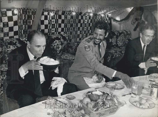 1982 President Mitterrand and Mauritanian Lieutenant Colonel Haidala - Historic Images