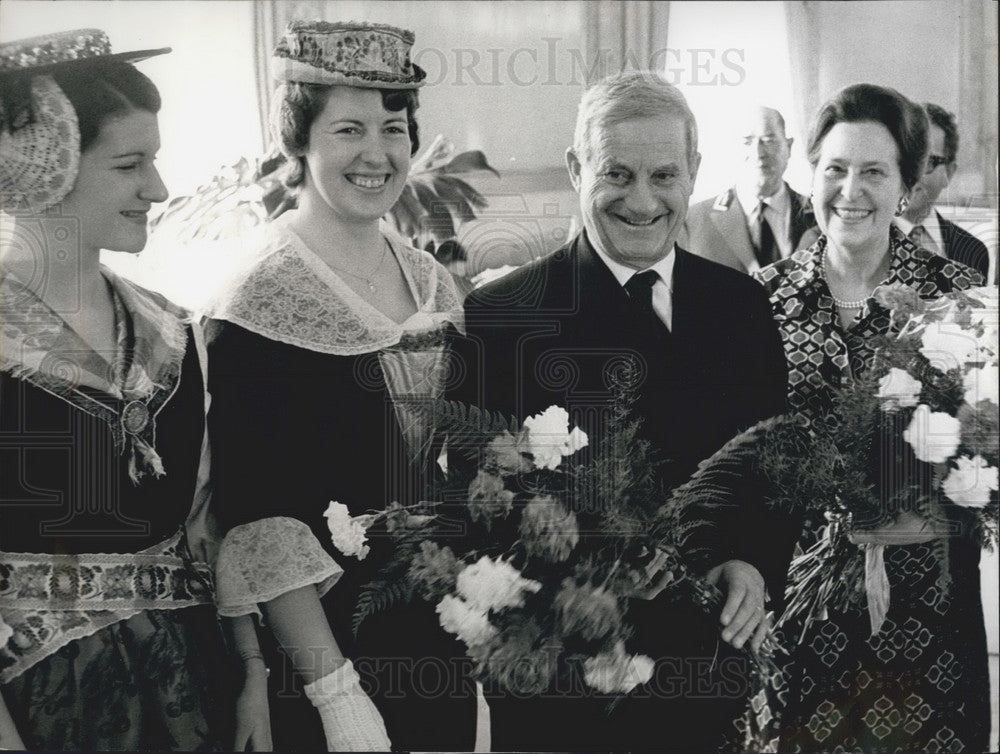 1976, P.M.,M Roger Bonvin & wife in Switzerland - KSB05507 - Historic Images
