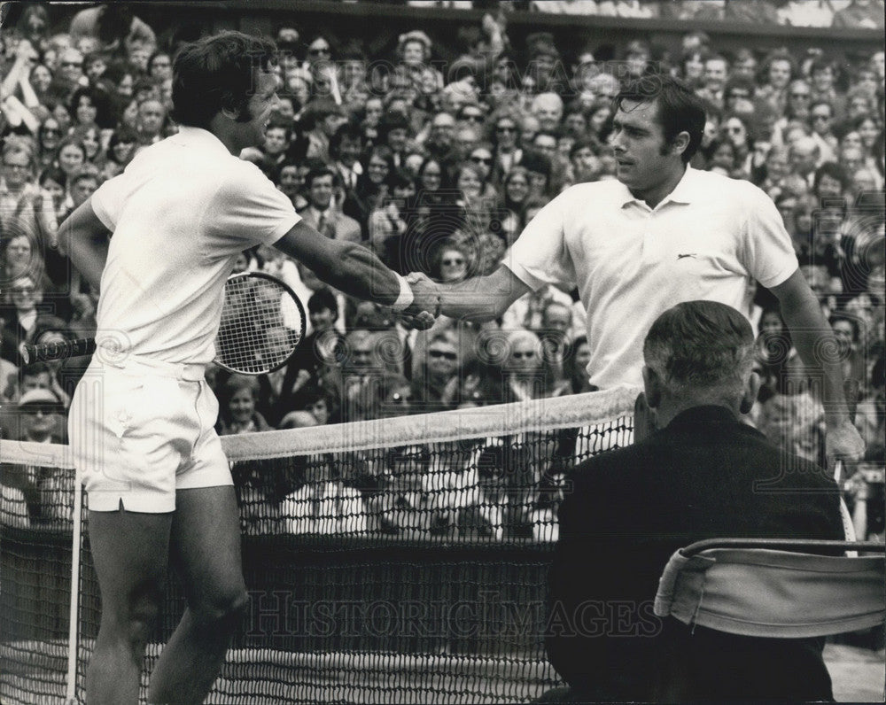 1970 Roger Taylor, Clark Graebner, Wimbledon Championship - Historic Images