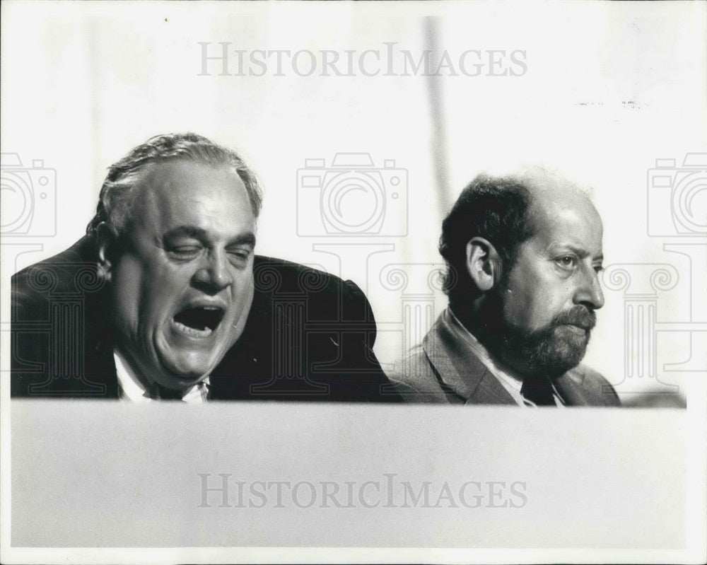 1981 Cyril Smith, Clement Freud, Liberal Party Conference - Historic Images