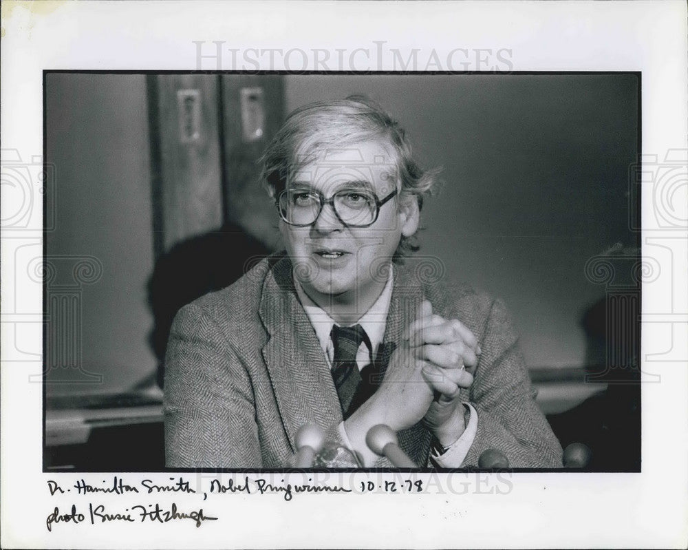 1978 Press Photo Dr Hamilton Smith, Nobel Prize Winner - KSB05843-Historic Images