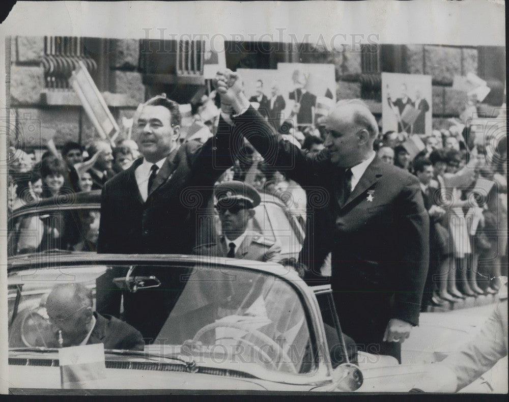 1967 Press Photo Bulgaria Prime Minister Todor Zhivkov, L Brezhnev - KSB05891-Historic Images