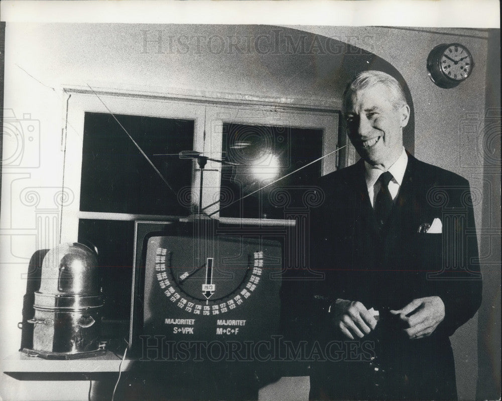 1973, Gosta Bohman, With The Election Barometer Shows Representation - Historic Images