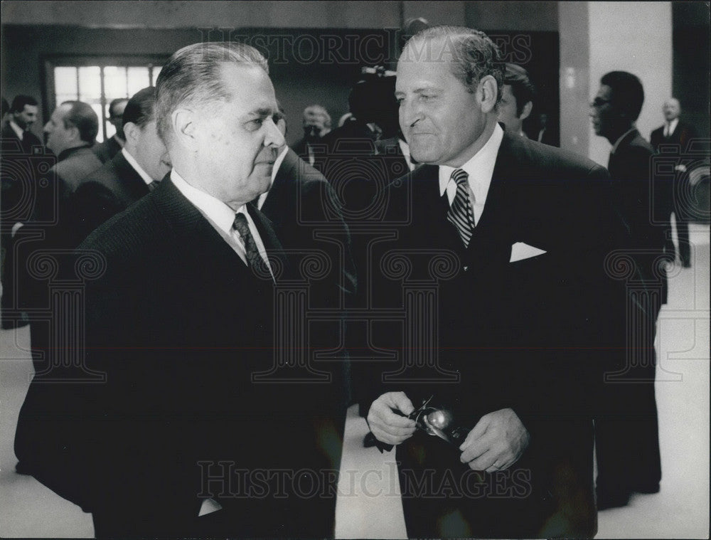 1969 Disarmament Conference, M Richtchine, Gerard Smith  - Historic Images