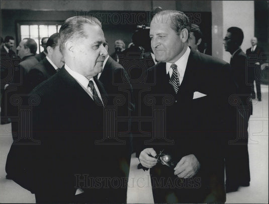 1969 Disarmament Conference, M Richtchine, Gerard Smith  - Historic Images