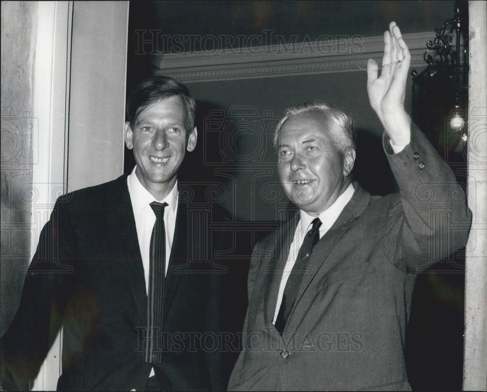 1967 Press Photo UK Prime Minister Harold Wilson, Michael Stewart - Historic Images