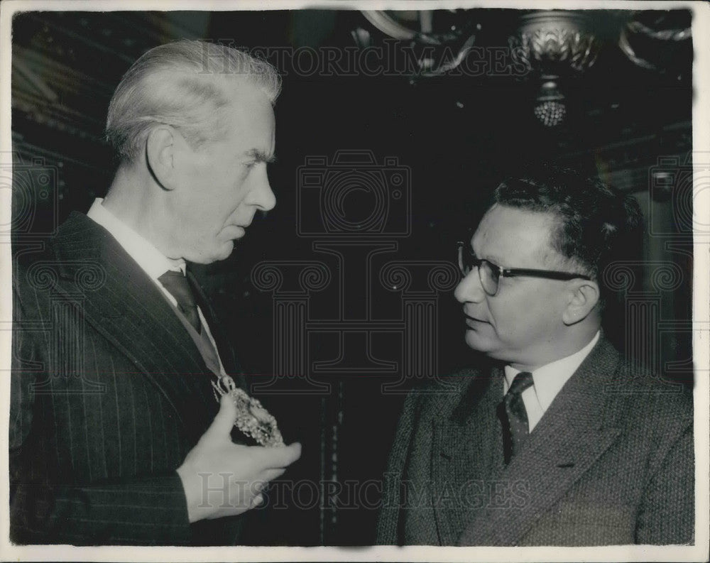 1955 Lord Mayor of London, Mayor of Aman Fahran Pasha Shbelat - Historic Images