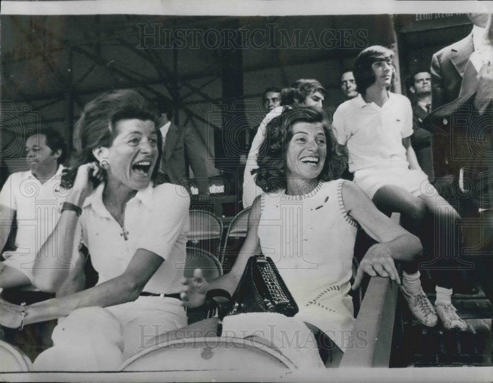 Press Photo Pat Lawford Eunice Shriver sisters late Senator Robert Kennedy - Historic Images