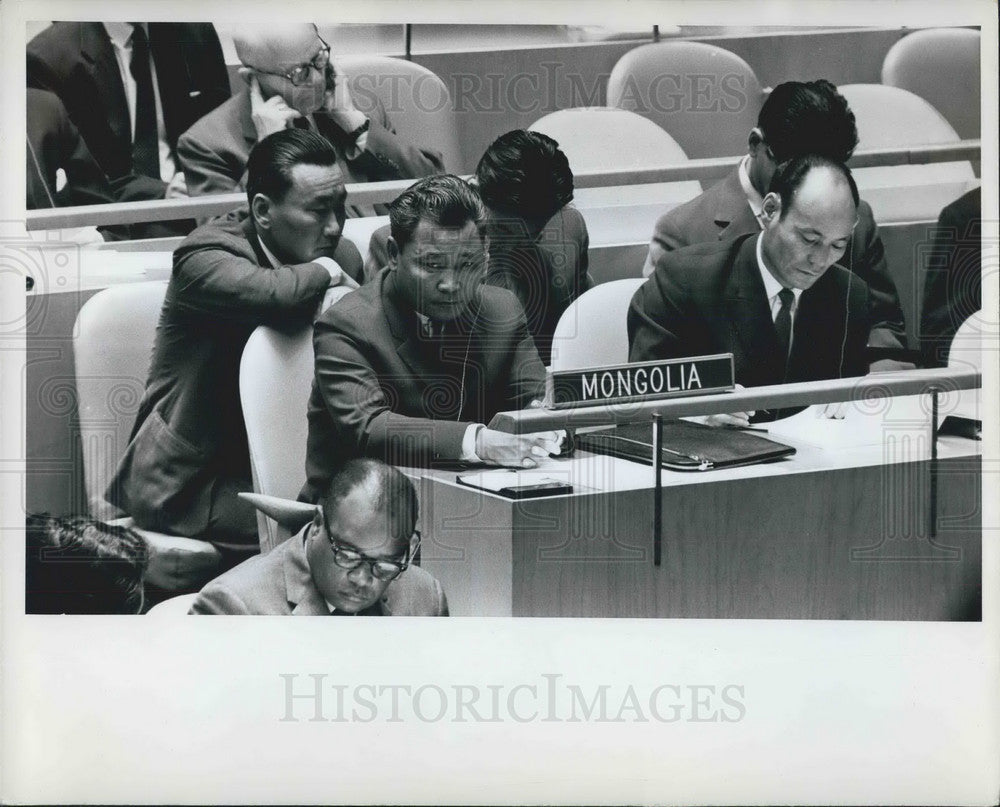 1962 Press Photo Foreign Minister P. Shagdarsuren delegation Mongolia-Historic Images