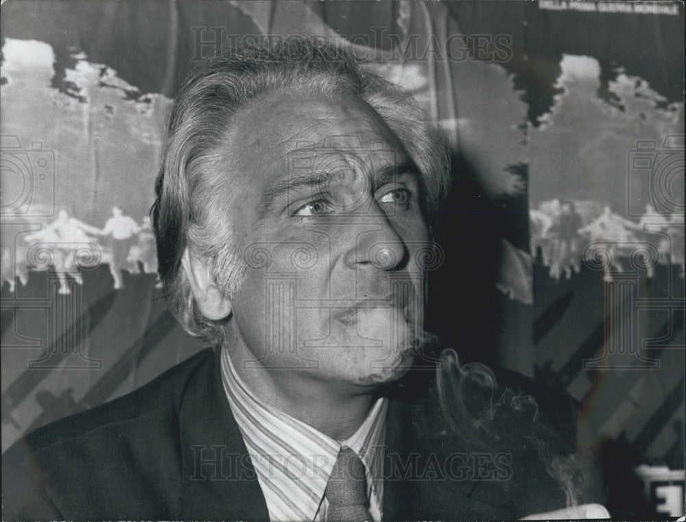 1975, Marco Pannella leader Radical Party smoke marijuana - KSB06509 - Historic Images