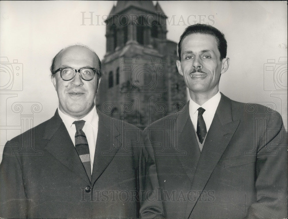 1961 Press Photo PoetsJean Bancal  &amp; Gerard Prevot - Historic Images