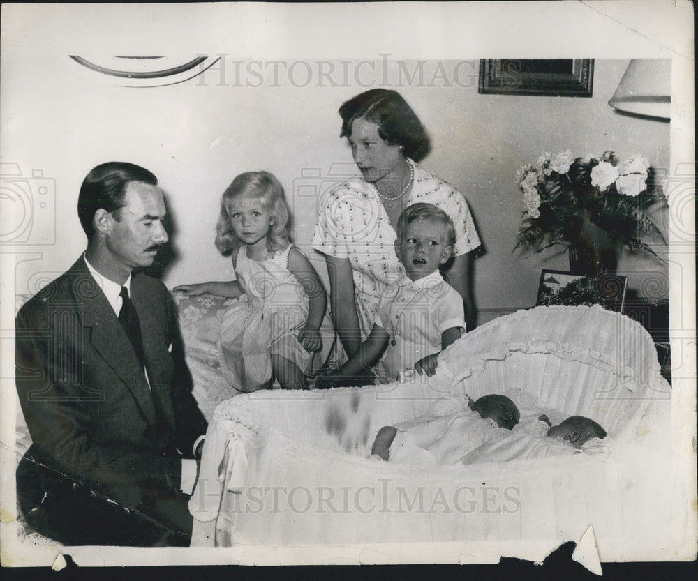 1957 Press Photo Prince Jean and Princess Josephine & children - KSB06693-Historic Images