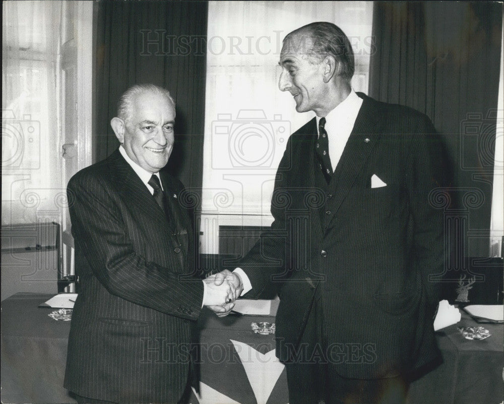 1973, Fra Angelo de Mojana di Cologna &Maj GenThe Viscount Monekton - Historic Images