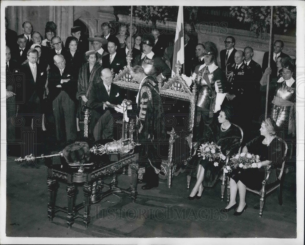 1960 Pres of Peru,Sir Edmund Stockdale & wife ,Senora de Prado - Historic Images