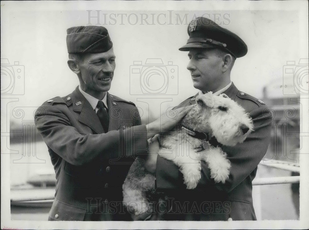 1959 Press Photo Maj Howard Reynolds &amp; Lt Col Richard Willsie to cross Atlantic-Historic Images