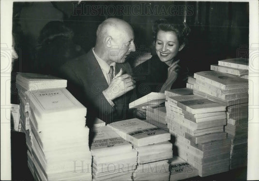 1957 Press Photo Armand Salacrou,playwright & actress Marie Dames - Historic Images