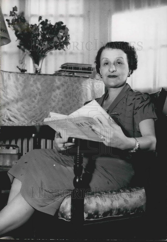 1953, French Presidential Candidate's Wife Madame Nergeln Naegelen - Historic Images