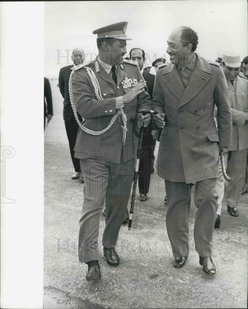 1974 Anwar Sadat of Egypt &amp; Jaafar Numeiry of Sudan - Historic Images