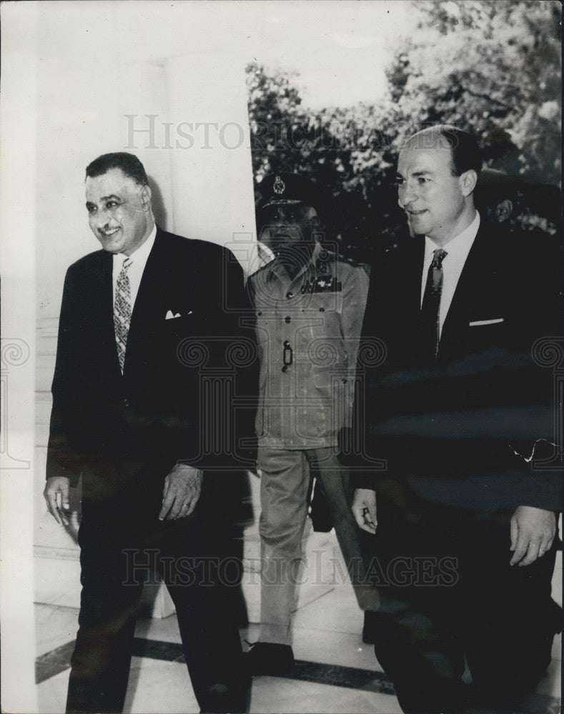 1965 Press Photo U.A.R. President Nasser & PM Zakarya Mohieddin - KSB07891-Historic Images