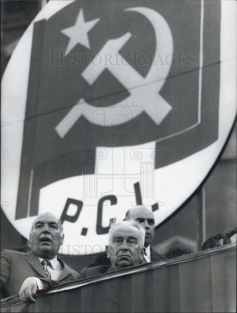 Press Photo Italian Communist party,Luigi Longo ,Enrico Berlinguer - KSB07997-Historic Images