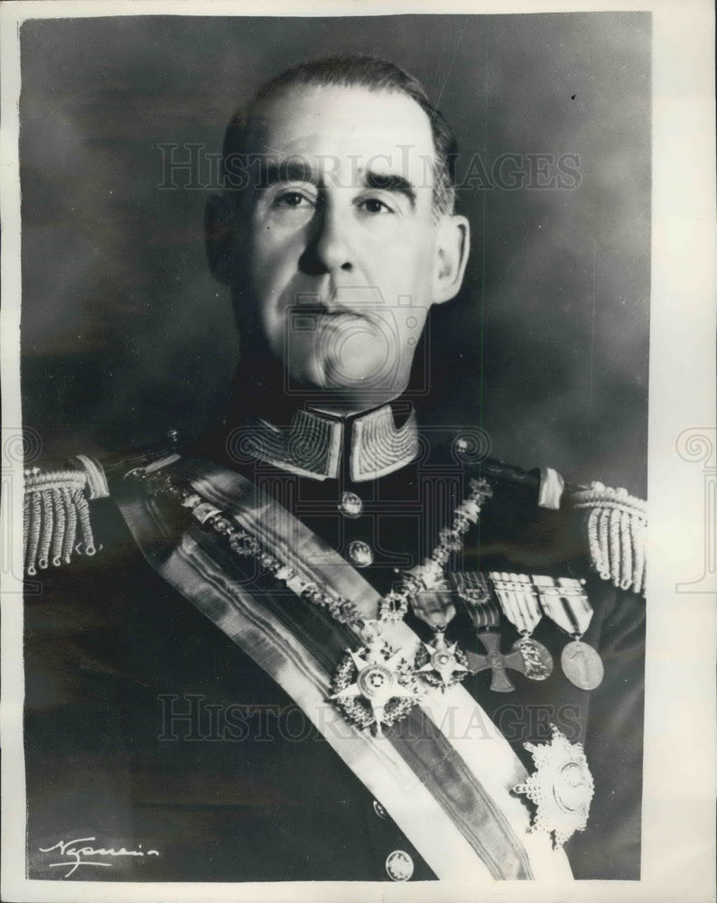 1955 Press Photo President . Lopes Of Portugal - Historic Images