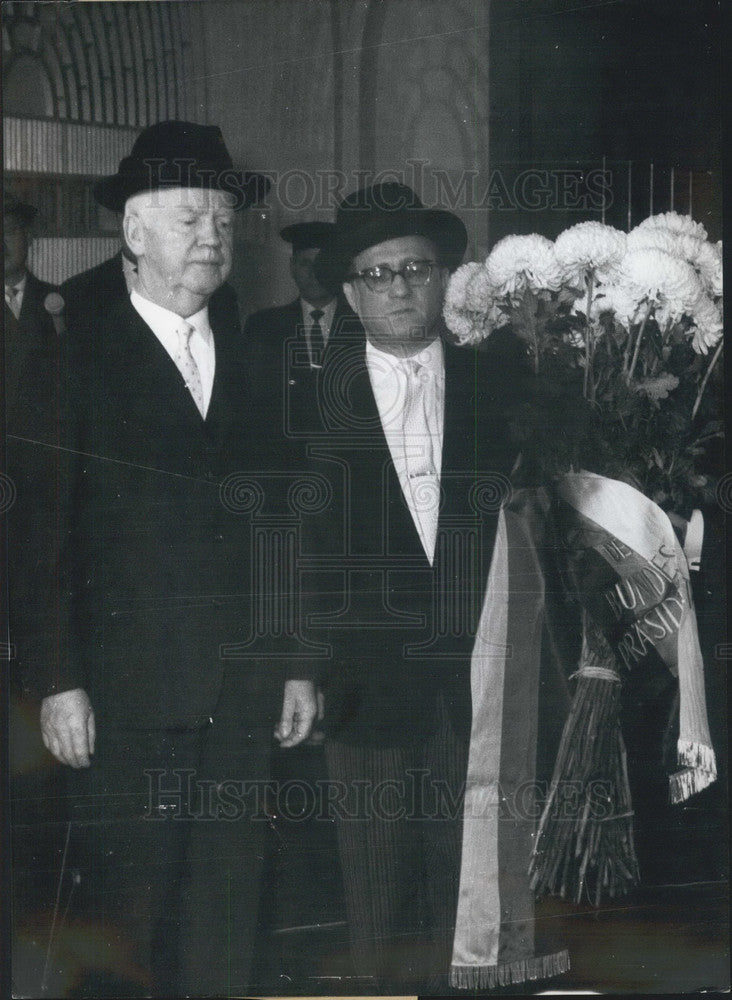 1960 Press Photo Gemran President Dr. Heinrich Lubke &amp; Sally Kessler - KSB08071-Historic Images