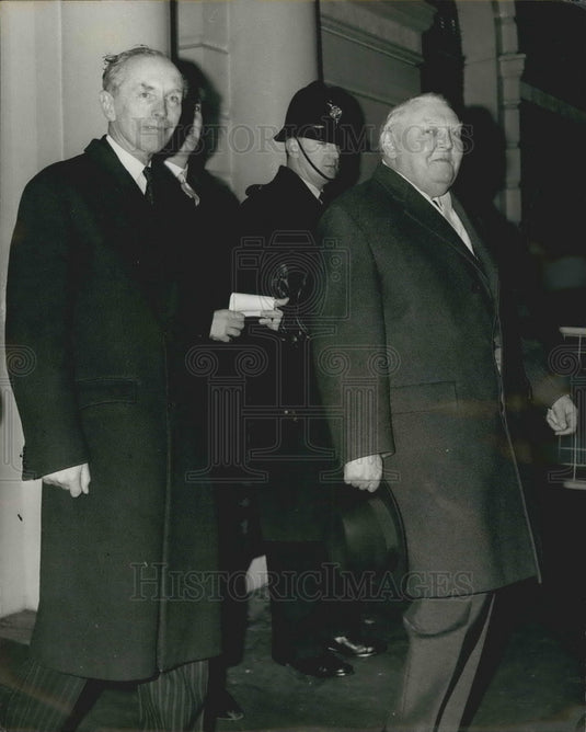 1964 Press Photo German Chancellor Dr. Ludwig Erhard & Sir Alec Douglas-Home - Historic Images