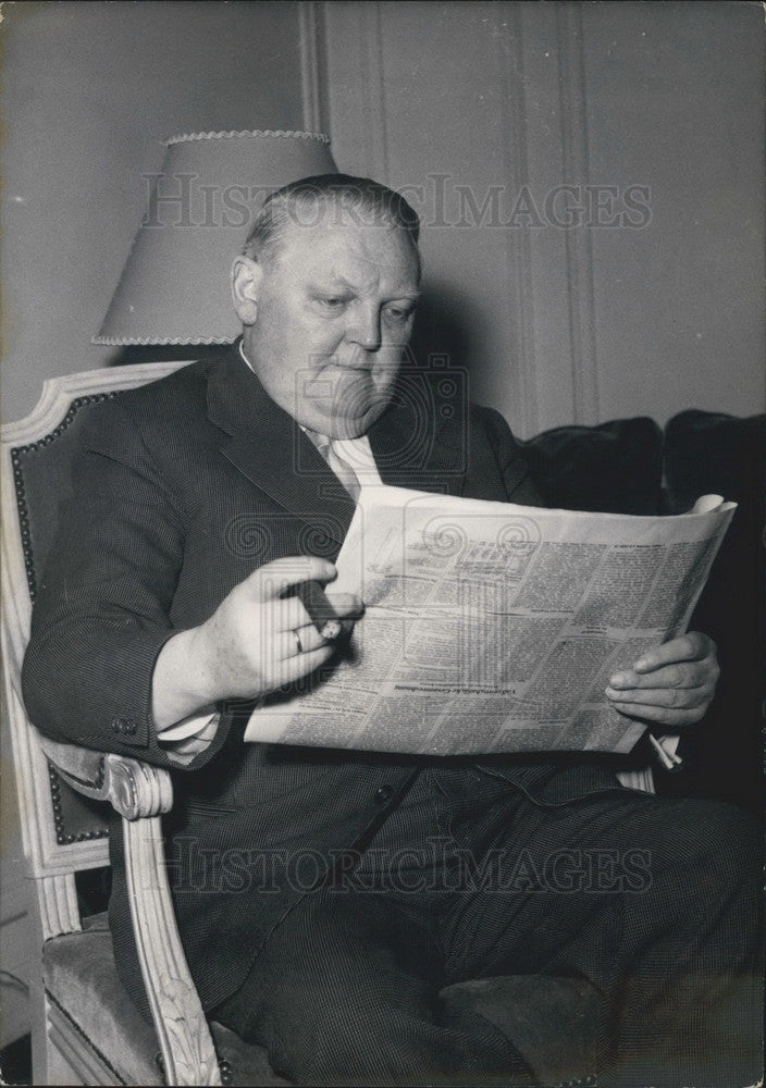 1955 Press Photo German Minister of Economics Prof. Ludwig Erchard - KSB08219-Historic Images