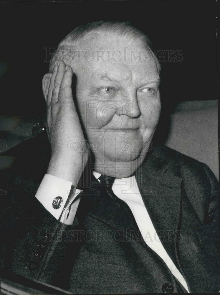 Press Photo German Minister of Economics, Prof. Ludwig Erhard - Historic Images