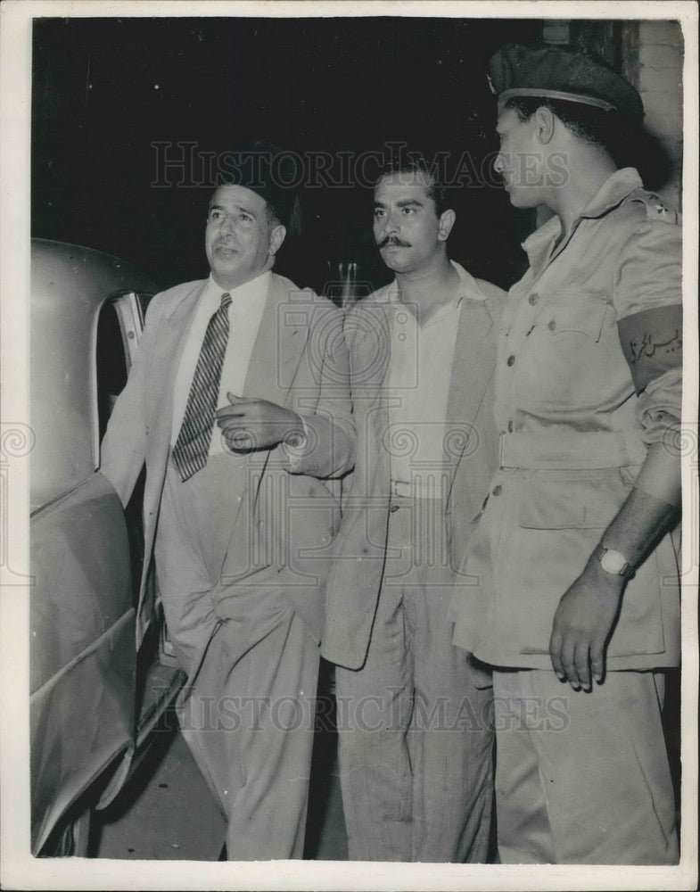1953 Ibrahim Farag leaves with Military Police Alleged "Traitor" - Historic Images