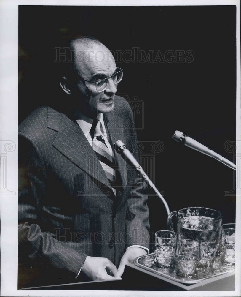 1976, Luis Echeverria Alvarez President Mexico Addresses UN Conf. - Historic Images