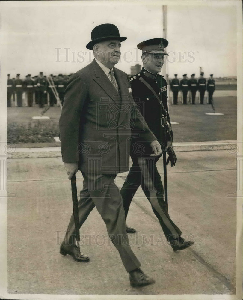 1954, Lord Ismay NATO Secretary General Gen. Sir Nevil Brownjohn - Historic Images