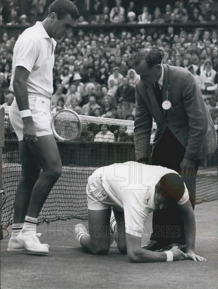 1966 Press Photo O.K. Davidson, Roy Emerson,at Wimbledon - KSB09369 - Historic Images