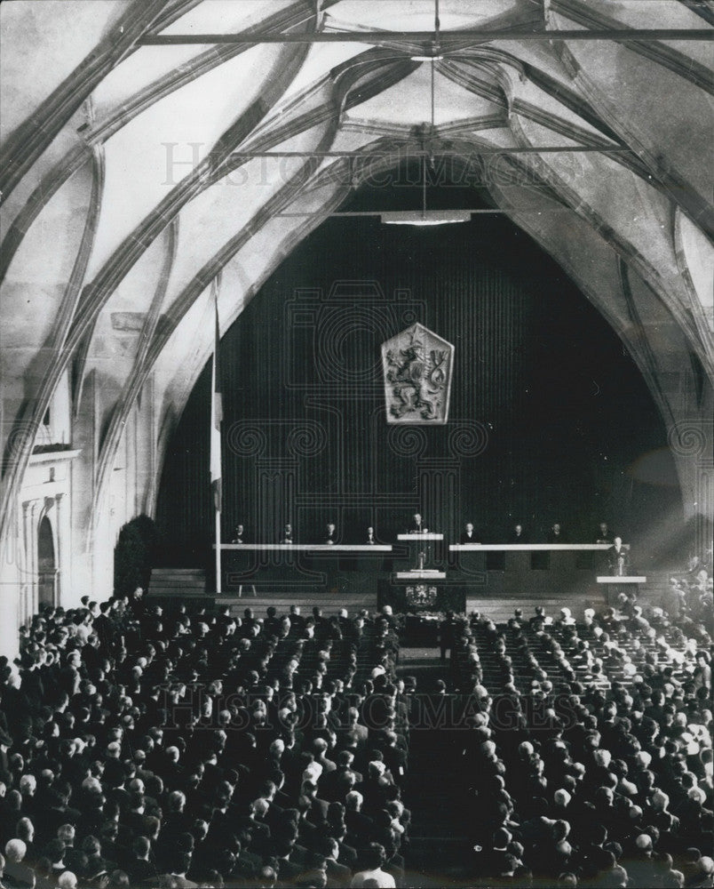 1968 Vladislav Hall, Prague Castle, Czech National Assembly - Historic Images