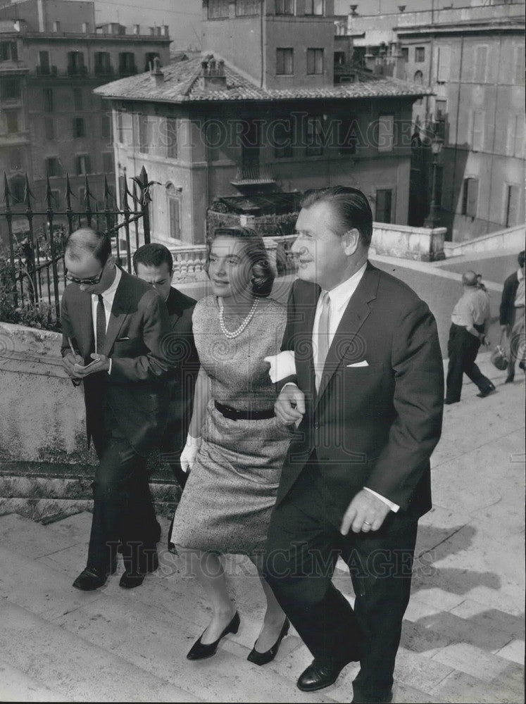 1963 Mr. and Mrs. Nelson Rockfeller in the Trinita dei Menti - Historic Images