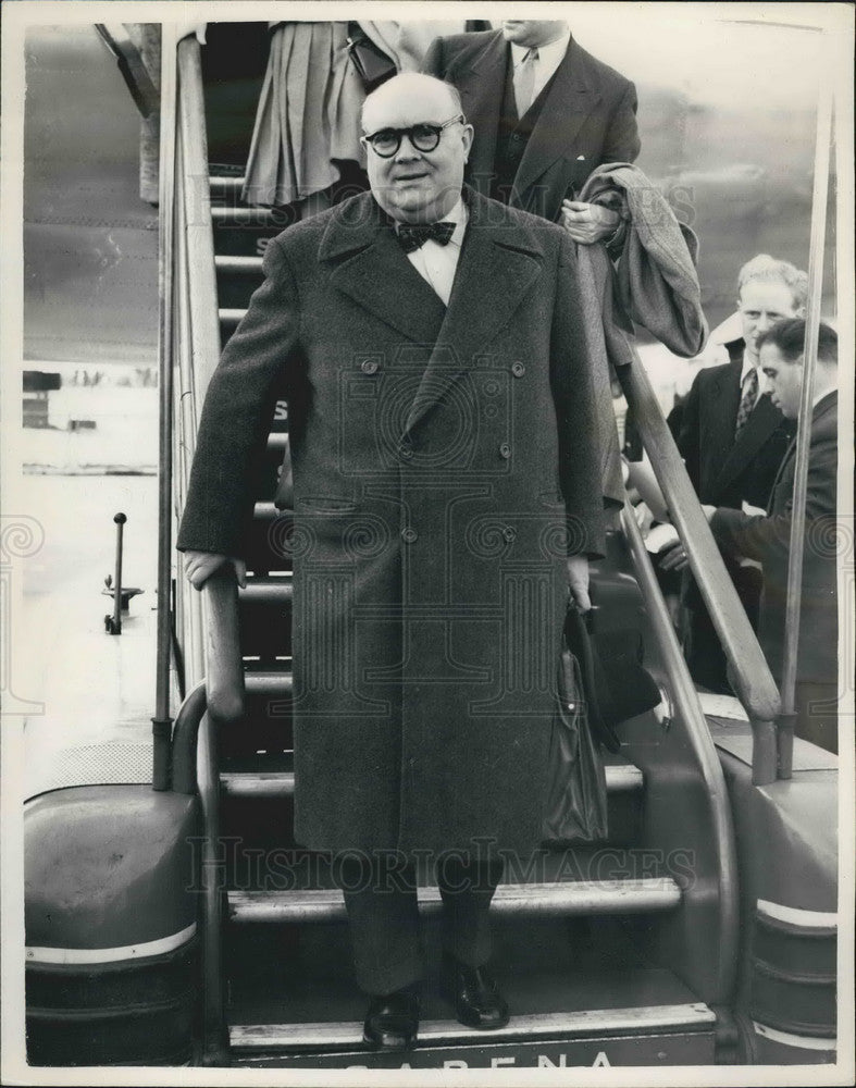 1954 Press Photo M. Spaak, the Belgian Foreign Minister - Historic Images