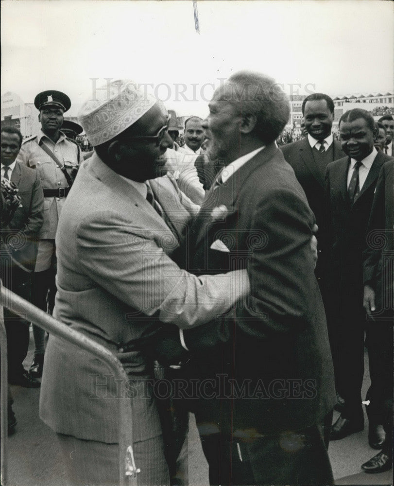 1968 Press Photo Somalia Pres. Shermarke visiting Kenya Pres. Kenyatta-Historic Images