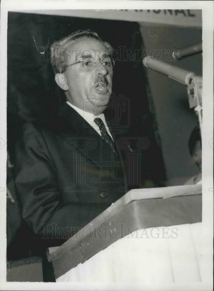 1960 Press Photo Former Israeli Prime Minister M. Sharet Opening Speech - Historic Images