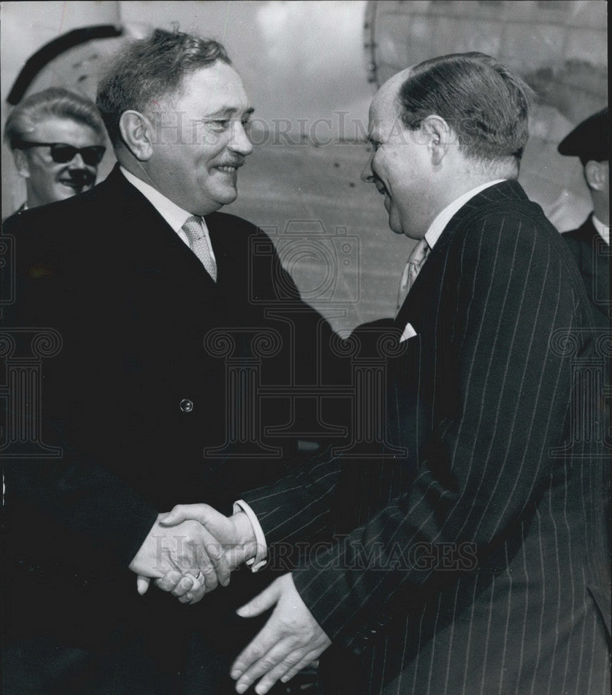 1957, British Minister of Labour Jaen Macleod & German Minister - Historic Images