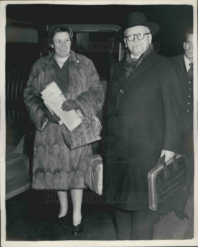 1955 Mr. And Mrs. Herbert Morrison  - Historic Images