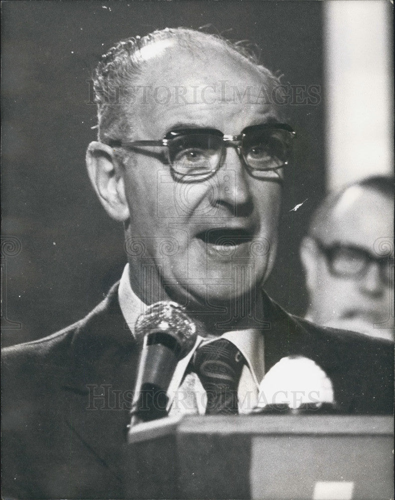 1973 Mr. Hugh Scanlon engineering union boss Labour Party Conference - Historic Images