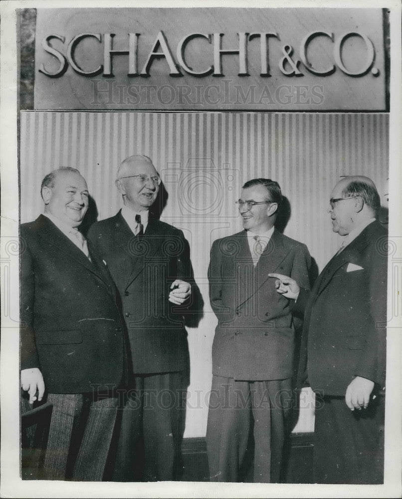 1953 Press Photo Fritz Vomfelde, Schacht, Valdemar Ludwig & Leo Gottwald - Historic Images