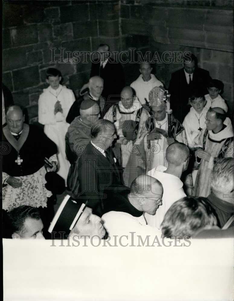 1965 Prime Minister Pompidou at Mont Saint-Michel - Historic Images