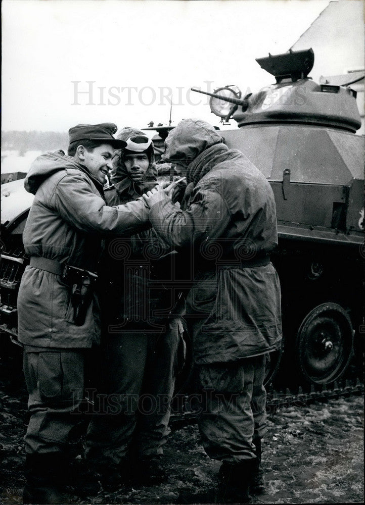 1961, NATO manoeuvre &quot;Wintershield&quot; German,French &amp; US troops - Historic Images